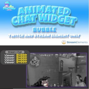 Lively Twitch Chat Widget - Real-Time Animated Interaction - Bubble Twitch Chat Widget