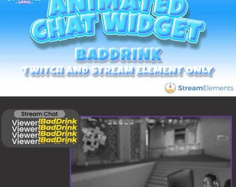 Animated Twitch Chat Widget: StreamElements Overlay (GIF & MP4)