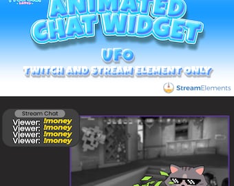 Widget de bate-papo animado do Twitch: sobreposição de StreamElements (GIF)