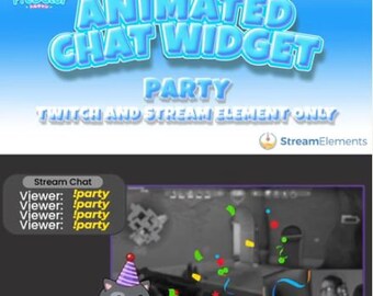 Twitch用アニメーションパーティーチャットウィジェット - StreamElements