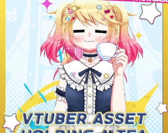VTuber Assets Tea-Holding Hand Prop for Live2D Model Interaction & Scenes