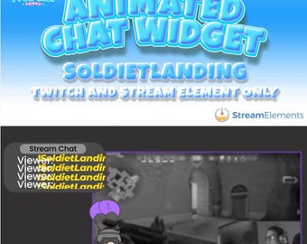 Animated Twitch Chat Widget: StreamElements Overlay (GIF)