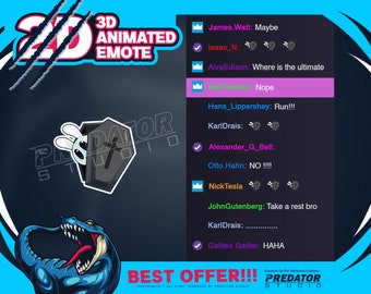 Lurk Halloween 3D Animated Emote, Halloween Emote, Kick Emote, Discord Emotes, Emotes Commission, Emote Animated, Twitch Chat Emote