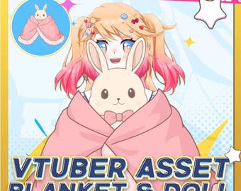 VTuber Blanket & Plushie Prop: Cozy Live2D Asset