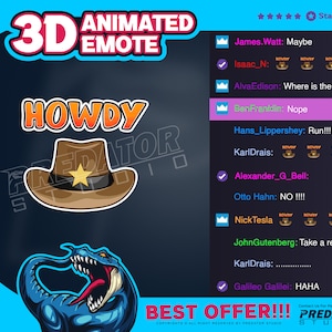 Gesto de gorra de saludo animado en 3D: gestos de Twitch/Kick Streamer