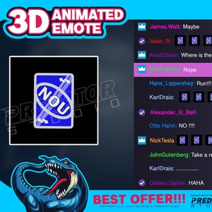 3D animiertes Emote, Twitch Emote, Spiel Emote, Twitch Sub Emotes, Emote Kommission, lustige Emotes, benutzerdefinierte Emotes, Spiel Emotes - Karten Emote