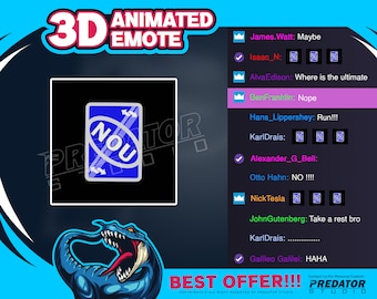 3D Animated Card Emote: Custom Twitch/Discord Emote