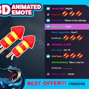 Emote animata 3D Fire Cracked, Emote calcio, Emote animate, Commissione emote, Emote streamer, Emote bit Twitch, Emote gif, Emote Twitch