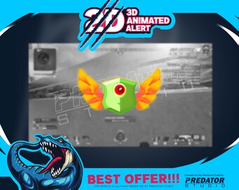 3D Animierte Flügel-Warnung: Stream Overlay Pack
