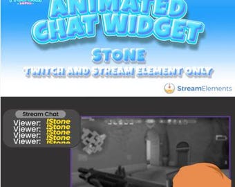 Widget de chat animé Stone Twitch : superposition de flux (GIF)