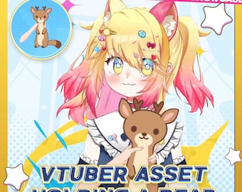 VTuber Assets Squishy Doll - Cerf en peluche souple pour modèle Live2D