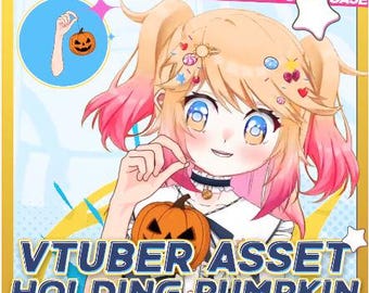 VTuber Pumpkin Prop: Halloween Live2D Asset