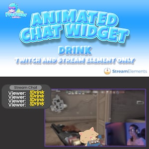Dynamic Chat Widget for Twitch | Boost Viewer Engagement | Drink Twitch Chat Widget