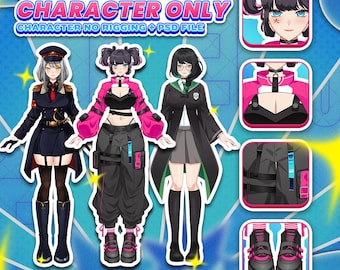 Custom Live2D Vtuber Model: Unique Character Design (PSD File)