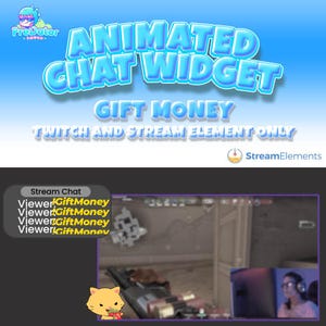 Elevate Your Viewer Engagement | Real-time Twitch Chat Widget with Animation | Gift Money Twitch Chat Widget