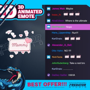 Mommy Board 3D Animated Emote, Kick Emote, Emote Commission, Funny Emote, Text Emote, Cute Twitch Emote, Discord Emote, Twitch Emote