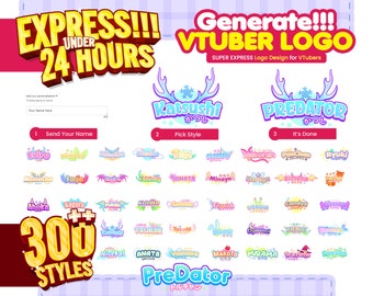 Designing Logo Templates | Logo VTubers and Streamers | Vtuber Logo | Logo Template | Custom Logo | VTuber Commission | Personalized Logo