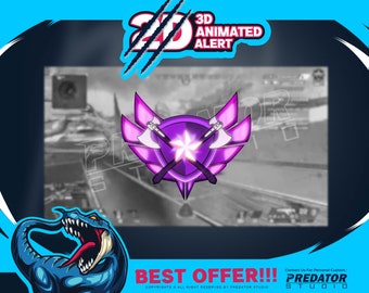 Purple Axe 3D Animated Twitch Alert: Stream Overlay