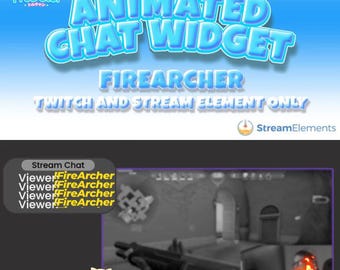 Fire Archer Animated Chat Widget: Interactive Twitch StreamElements Overlay