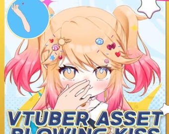 Recurso de Vtuber Live2D: Animación de mano lanzando un beso