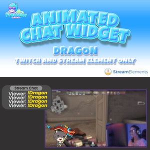 Interactive Twitch Chat Widget | Animation for Streams | Dragon Twitch Chat Widget