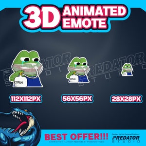 Copium 3D Animated Emote, Kick Emote, Emotes Commission, Streamer ...