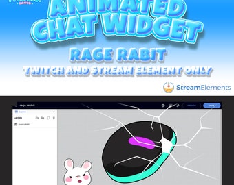 Fun Enhancement with Rage Rabbit Animated Chat Widget for Twitch and Stream Element - Twitch Chat Widget, Chat Widget, Twitch Streaming