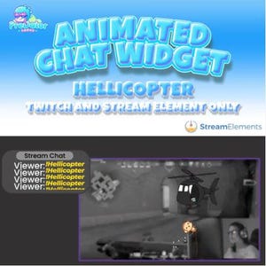 Widget czatu Twitch w czasie rzeczywistym - animowana nakładka dla streamerów - Hellicopter Widget czatu Twitch