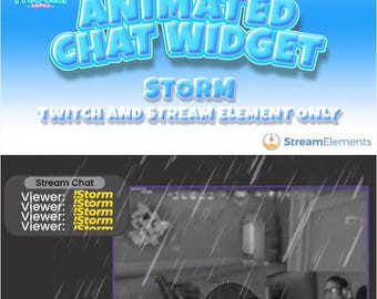 Storm Animated Twitch Chat Widget: Interactive Stream Overlay
