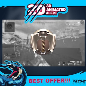 3D Animated Alert Axe Shield, Stream Alerts, Animated Alerts, Alerts Twitch, Twitch Alert Pack, Streaming Alert, Twitch Stream Alerts, Alert