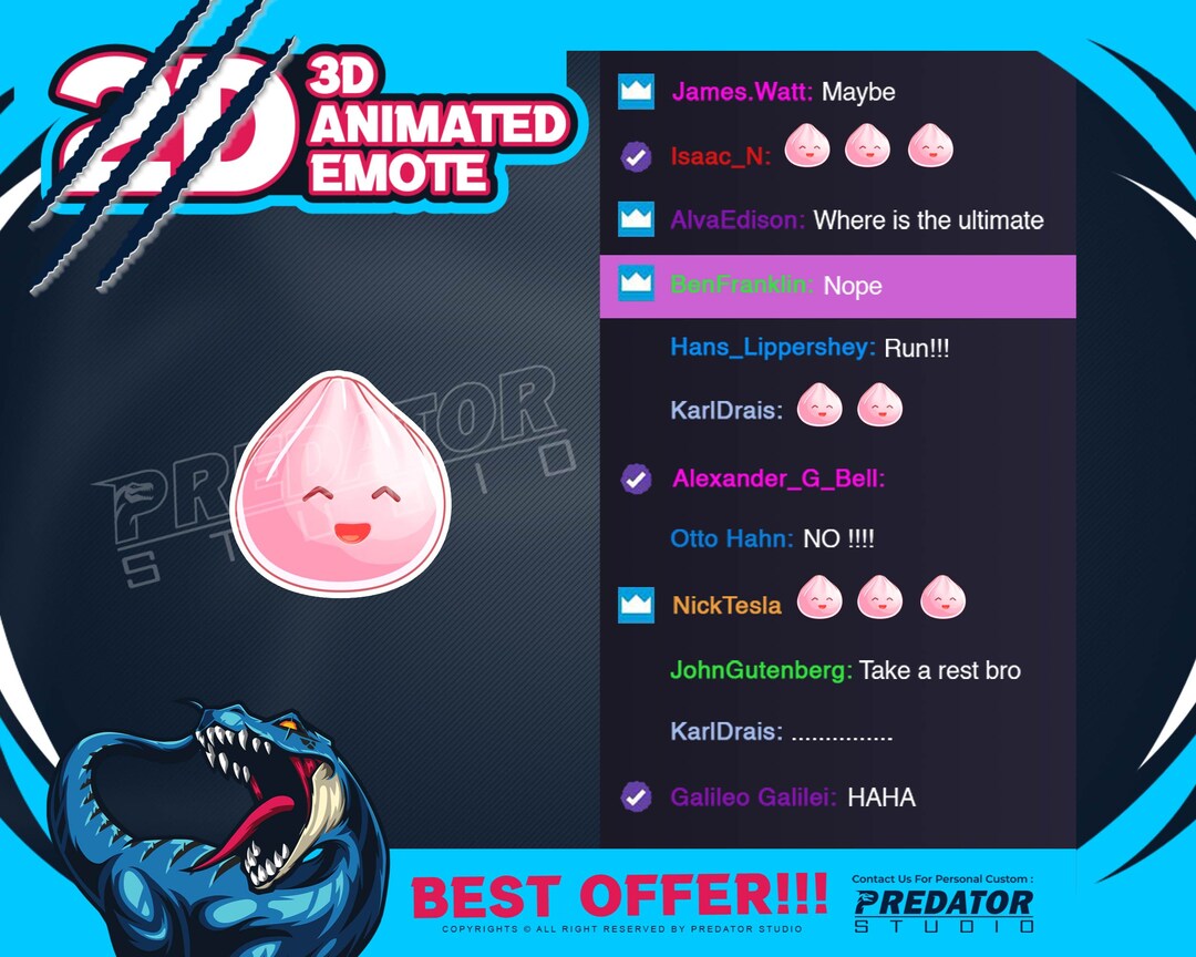 Dumbling 3D Animated Emote, Hype Emote, Animated Emotes, Emotes ...