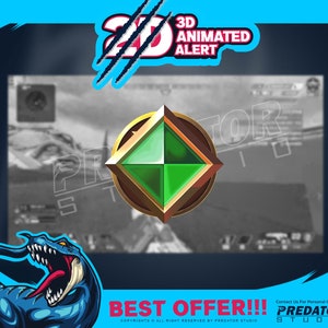 3D Animated Alert Green Emerald, Twitch Alerts, Stream Alert, Animated Alerts, Alerts Twitch, Alert Twitch, Alerts For Twitch, Game Alert