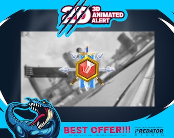 3D Animated Red Diamond Stream Alerts: Twitch Alert Pack