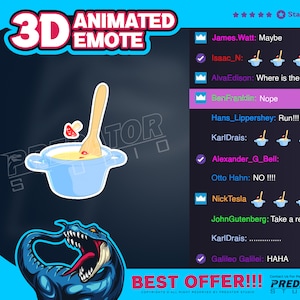 Express Yourself with Cooking Alert Mushrooms 3D Animated Emote -  Discord Emotes, Game Emote, Cute Emotes, Twitch Emote Pack, Kick Emote