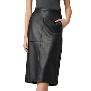 Handmade leather skirt real leather skirt black leather skirts long leather skirts, leather midi skirt, club skirt, leather pencil skirt