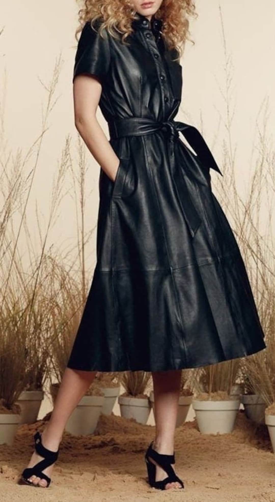 chinese dress ladies Black Vegan Leather Mini Dress main image 0