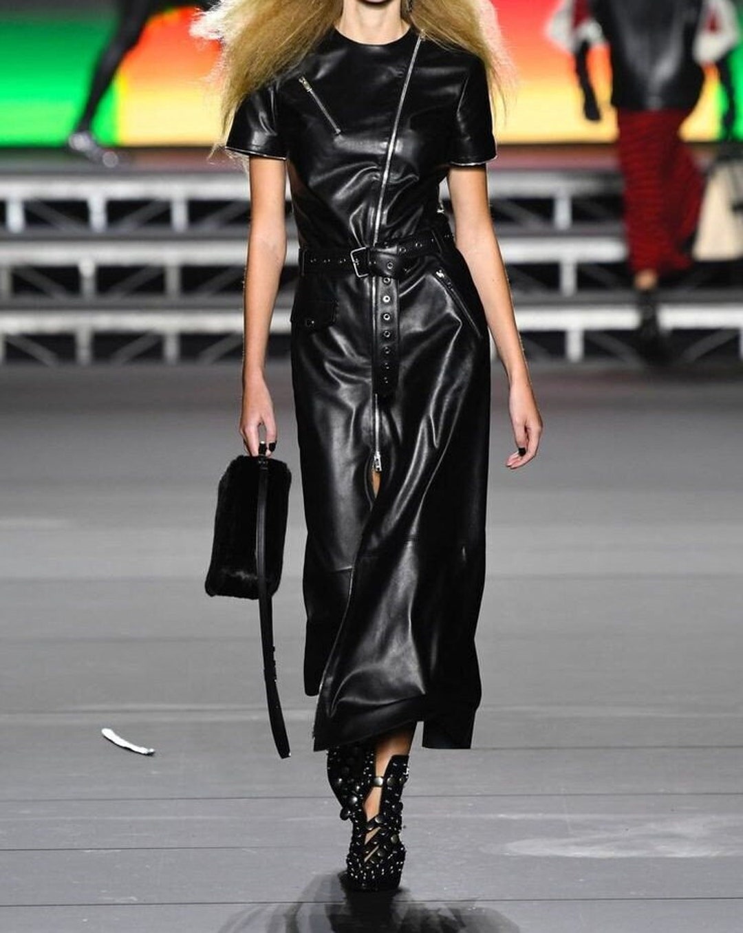 Handmade Women's Leather Dress Leather Long Dress Long Etsy