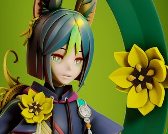 Tignari | Resin Garage Kit Sculpture Anime Video Game Fan Art Statue | Gray World Corporation | 3D Print