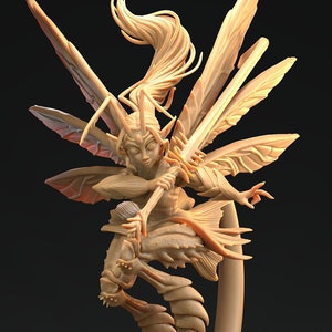 Laureth, Fairy Trapper, Unseelie Princess | D&D Miniature | The Dragon Trappers Lodge | Unpainted, Unplated Resin 8k