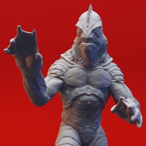 Gill-Man, Swamp Monster | Tabletop Scale | D&D Ttrpg Monster Miniature | Yasashii Kyojin Studio
