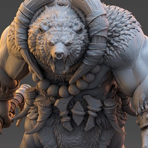 Bearfolk - The Custodians of the Black Ice | Tabletop or Display Scale | D&D Mini | Daybreak Miniatures