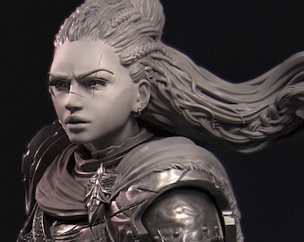 Kalia the Monster Hunter | Tabletop Gaming Mini or Display Figure | D&D TTRPG Fantasy Miniature | Nerikson
