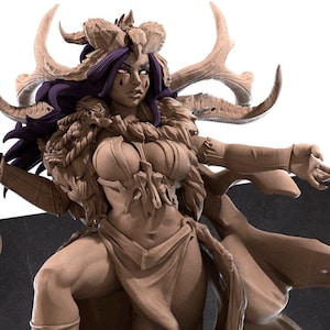 Circe, Female Sorceress Enchantress Goddess Of Magic, Druid Warlock | Tabletop Scale | D&D Ttrpg Miniature | Bite The Bullet