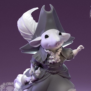 Parsley Rat, Pirate | Tabletop or Display Scale | D&D Humblewood TTRPG Miniature | Pepunki Creatures