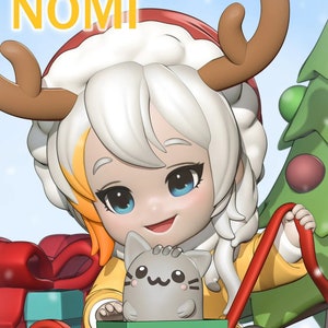 Chibi Nomi Christmas | Resin Garage Kit Figure Original Character | Nomnom Figures