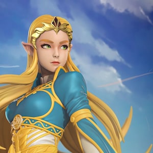 1:10 Powerful Princess | Resin Garage Kit Figure Video Game Fan Art | Nomnom Figures