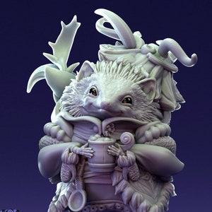 Hedgehog | Tabletop or Display Scale | D&D Humblewood TTRPG Miniature | Pepunki Creatures
