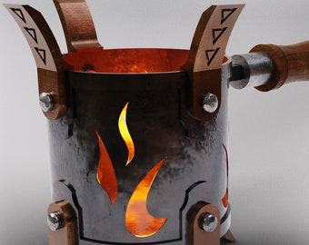 Brasero del Reino de Fuego / DnD TTRPG LARP Gaming Prop / Rompecabezas y accesorios / Impresión 3D
