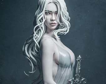 1:12 Lady of the Lake | 3D Printed Resin Garage Kit Figure | CA 3D Studios | 3D Print