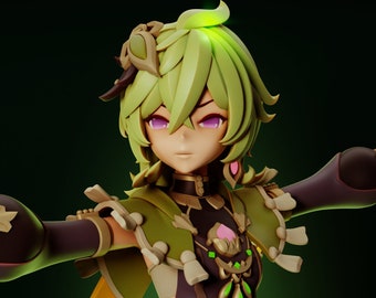 Collei | Resin Garage Kit Sculpture Anime Video Game Fan Art Statue | Gray World Corporation | 3D Print